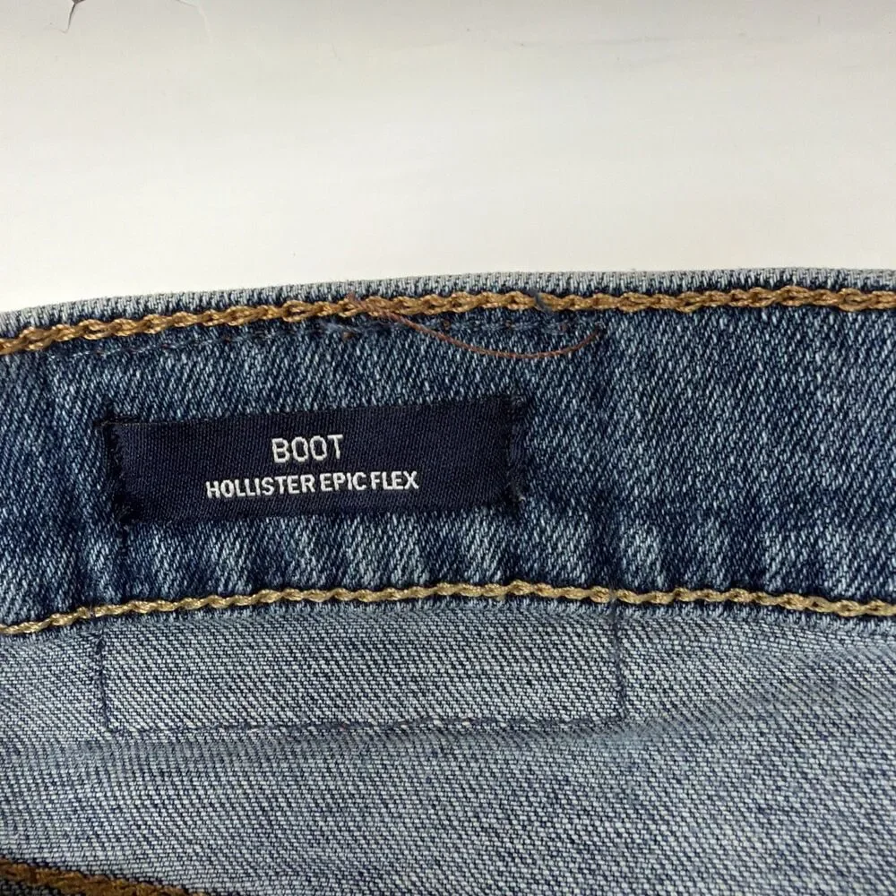 Hollister Jeans Mens Size 32x32 Epic Flex Boot Cut Med Wash Blue Denim Fits